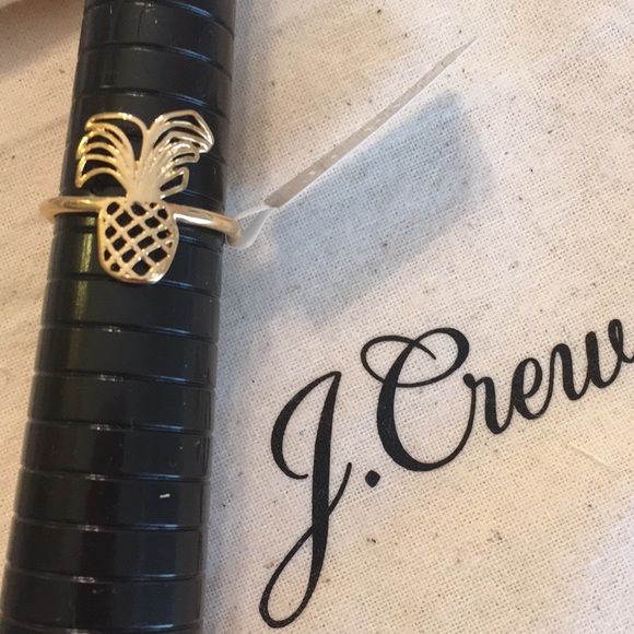 J. Crew Wire Pineapple Ring Burnished Gold NWT - Picture 2 of 8